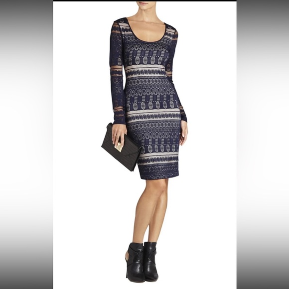 Midnight blue BCBG lace dress - Picture 5 of 5